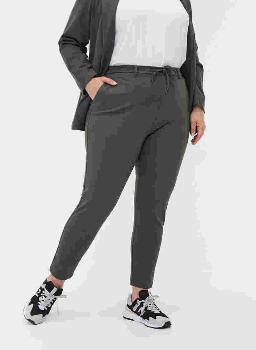 Cropped bukser med lommer, Thyme, Model image number 2