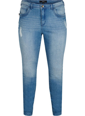 Super slim Amy jeans med splitt og knapper