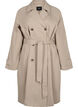Klassisk lang trenchcoat med belte, Chinchilla, Packshot image number 0