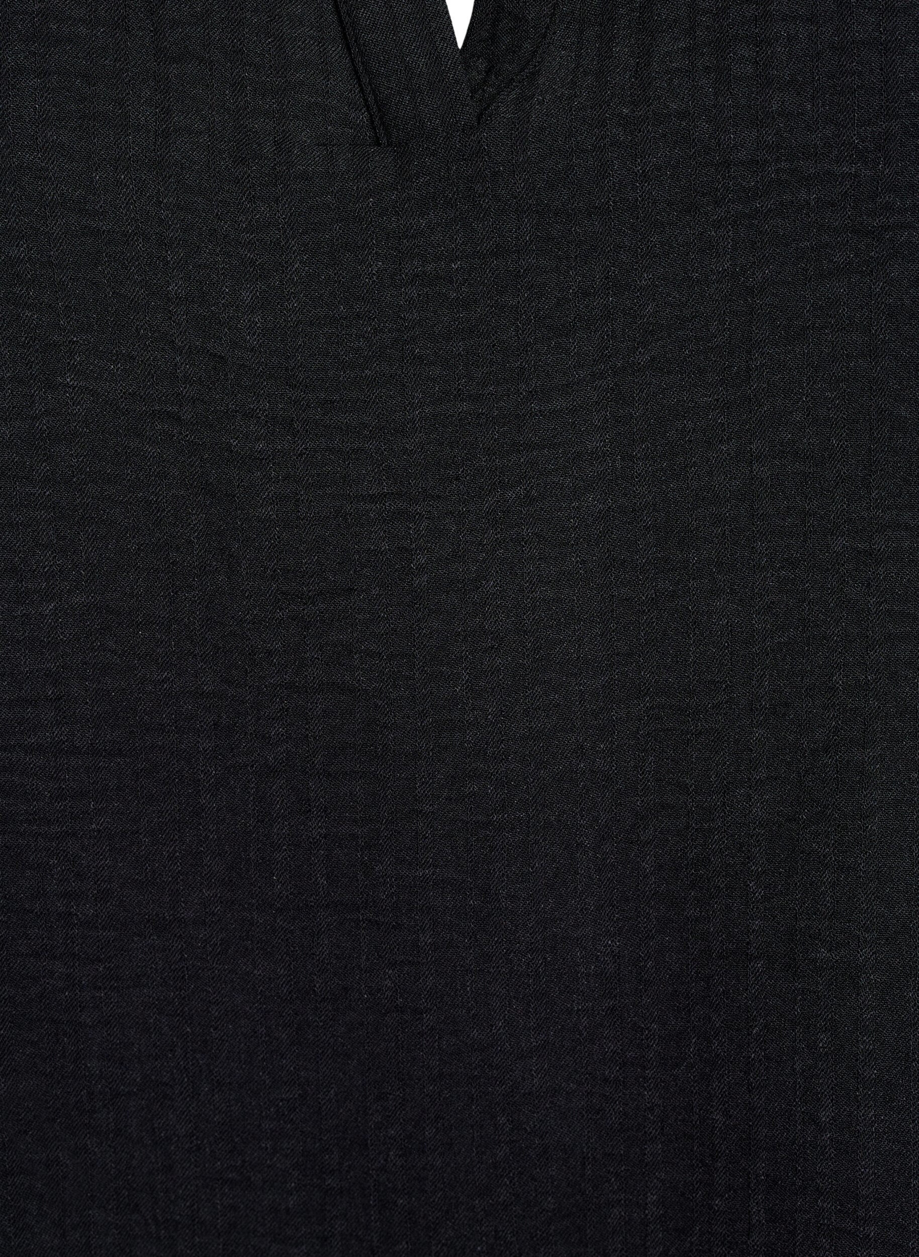 Zizzi L&oslash;s bluse med korte ermer, Svart, Packshot image number 2