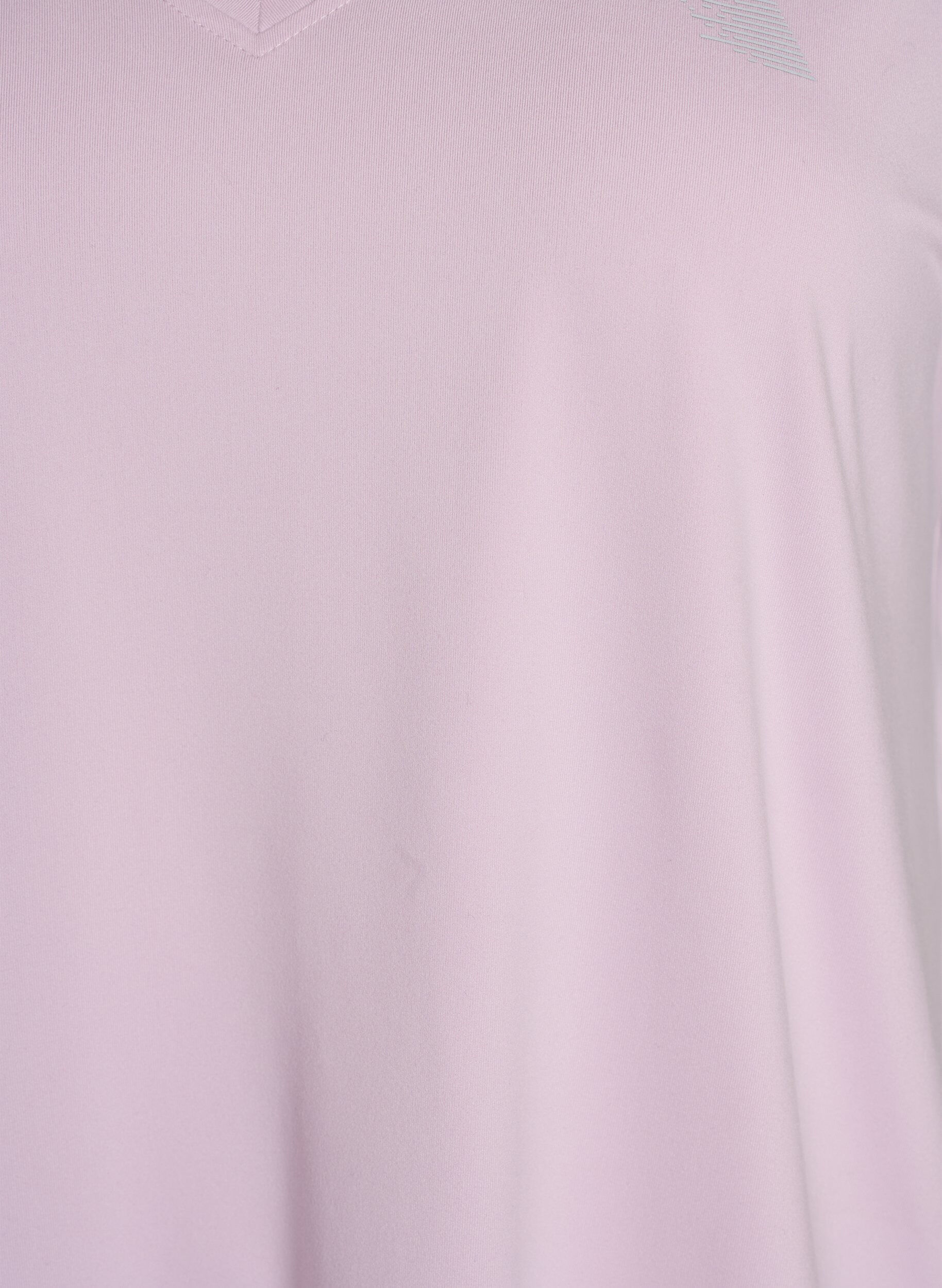 Zizzi L&oslash;stsittende trenings-t-skjorte med v-hals, Lilla, Packshot image number 2