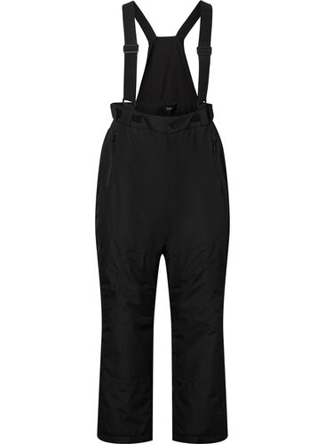 Skibukser med seler, Black, Packshot image number 0