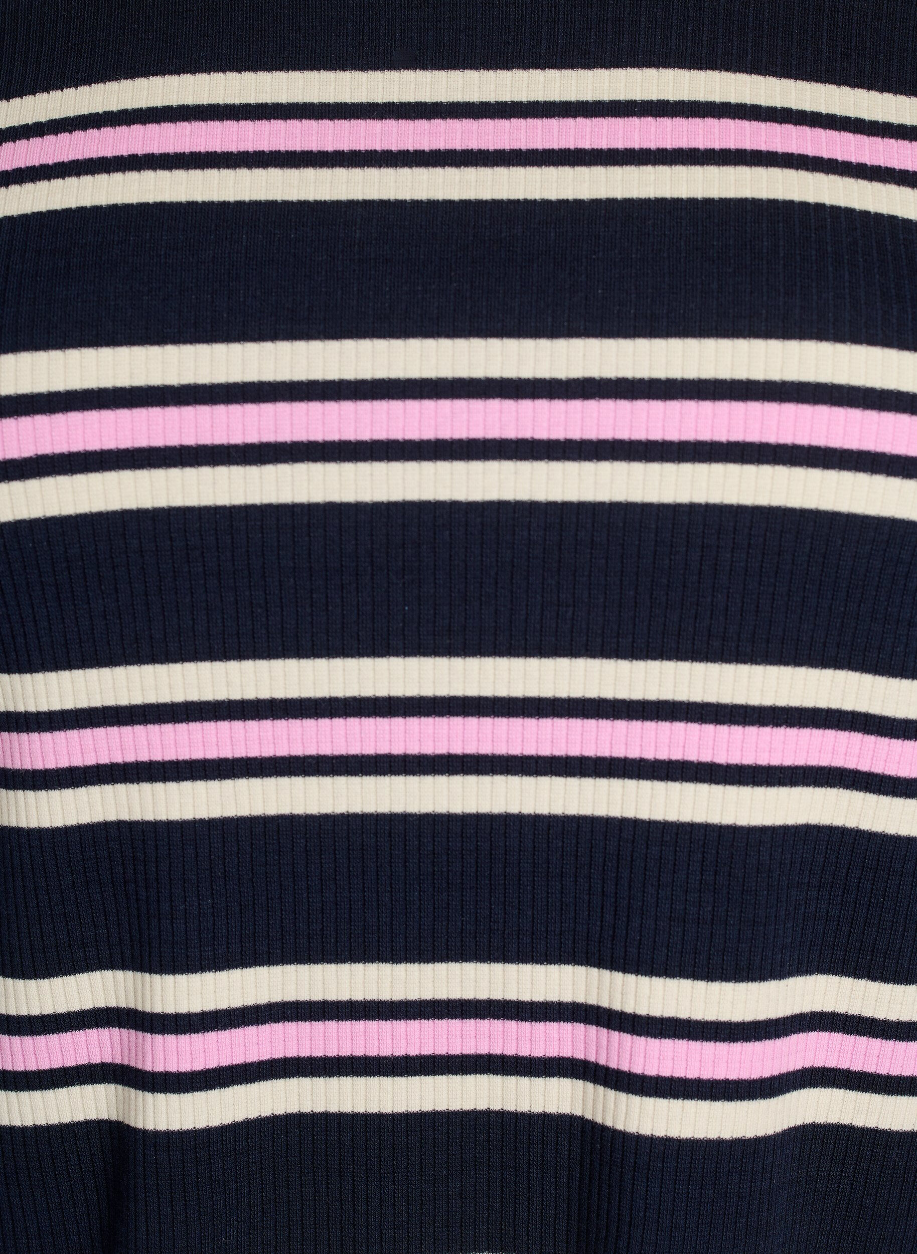 ZizziLangermet nattopp i ribbestrikket jersey med striper, Bl&aring;, Packshot image number 2