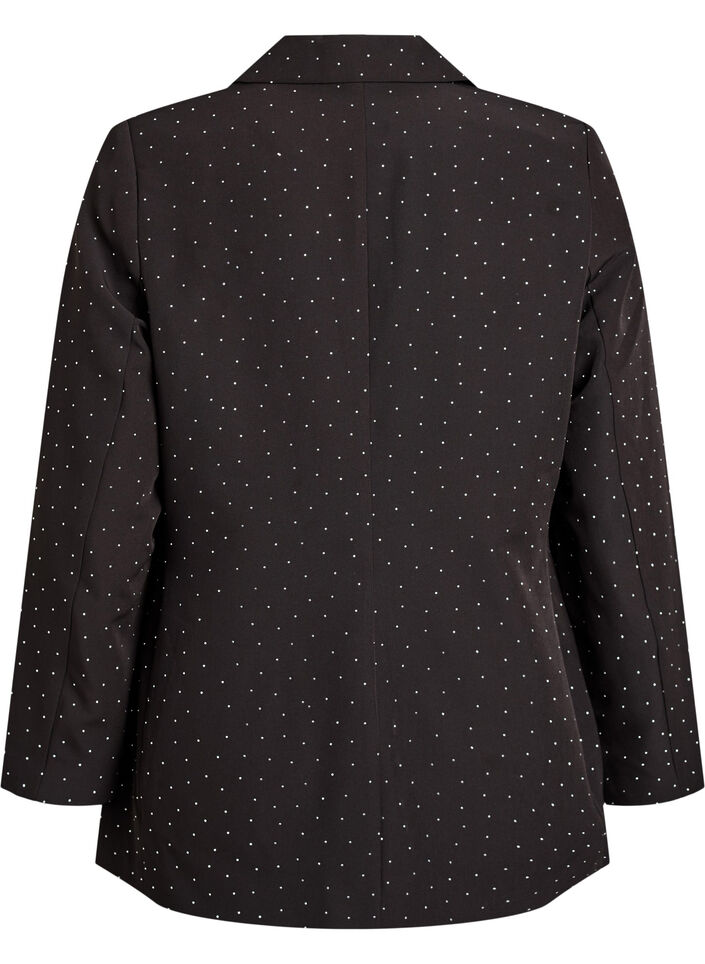 Blazer med rhinesteiner, Svart, Packshot image number 1
