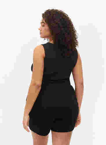 Løse shorts i en bomullsmiks, Black, Model image number 1