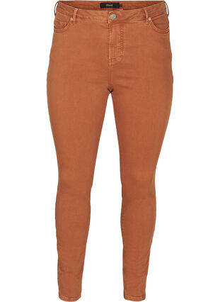 Super slim Amy jeans med høyt liv, Brown ASS, Packshot image number 0