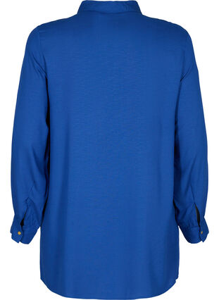 Langermet bluse i viskose med skjortekrage, Surf the web, Packshot image number 1