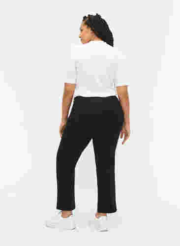 Regular fit Gemma jeans med høyt liv, Black, Model image number 2