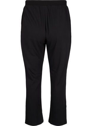 Zizzi Løstsittende joggebukser med lommer, Svart, Packshot image number 1