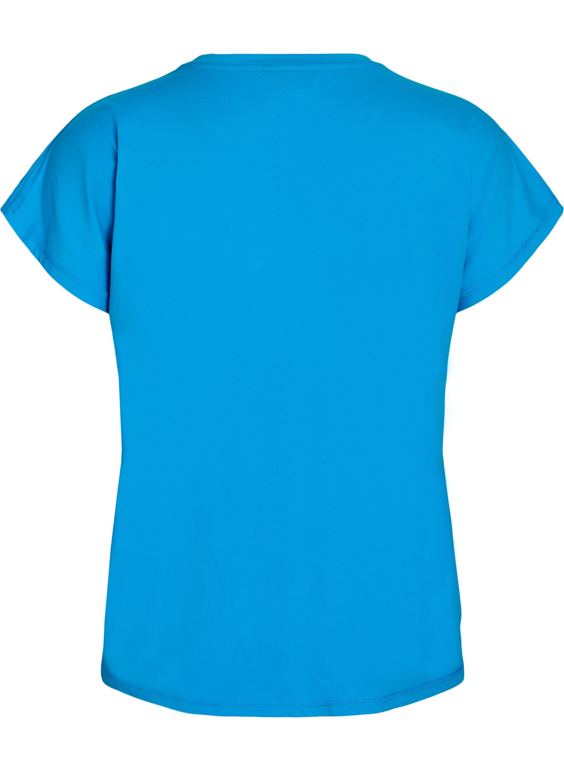 ZizziEnsfarget trenings-T-skjorte, Bl&aring;, Packshot image number 1
