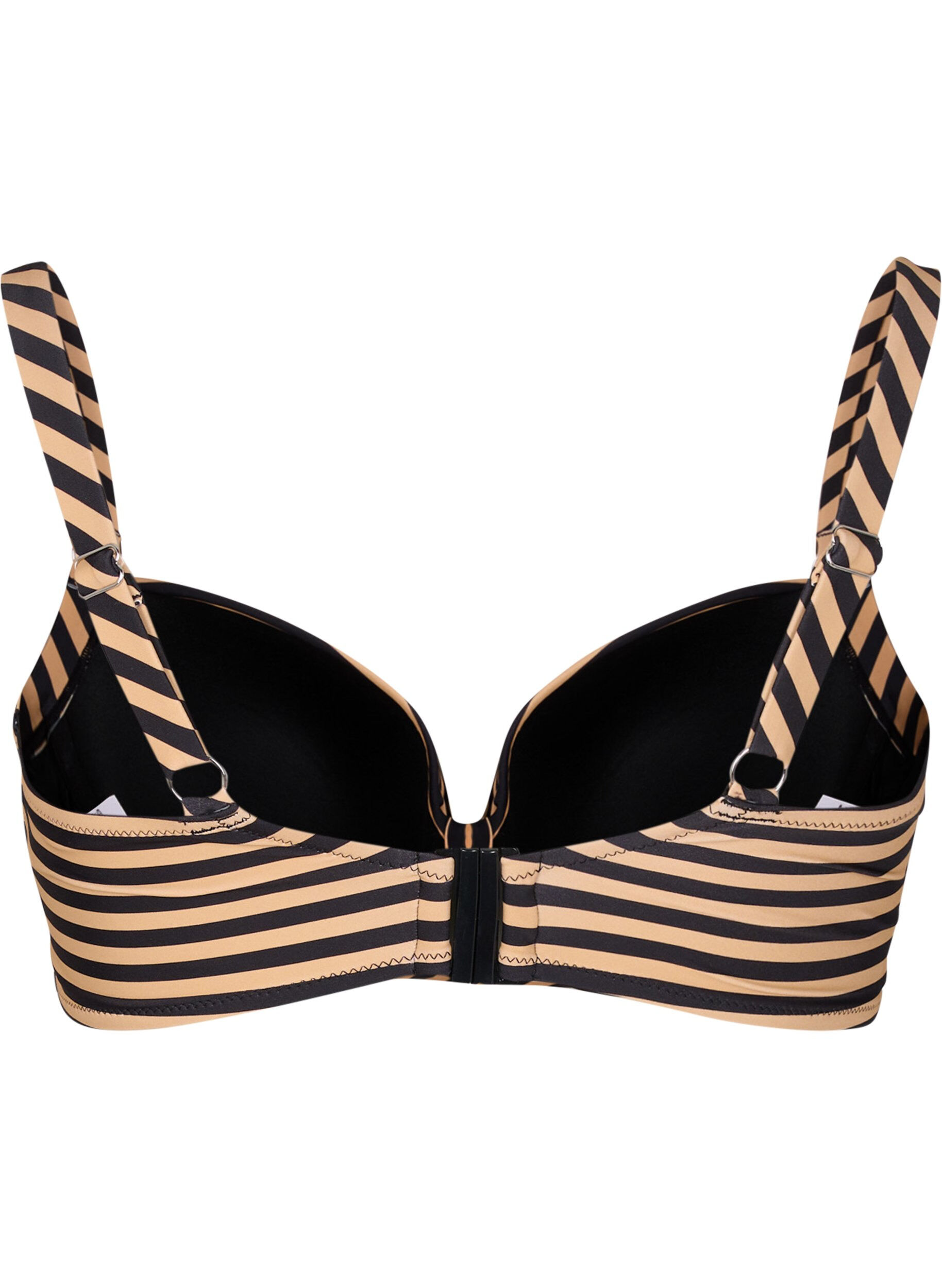 ZizziBikinioverdel med b&oslash;yle og m&oslash;nster, Brun, Packshot image number 1