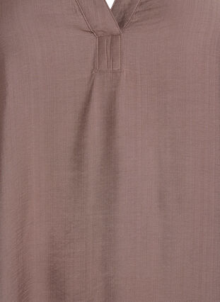 Zizzi Tunika med krage og sidelommer, Brun, Packshot image number 2
