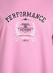 Sweatshirt med teksttrykk, Rosa, Packshot image number 2