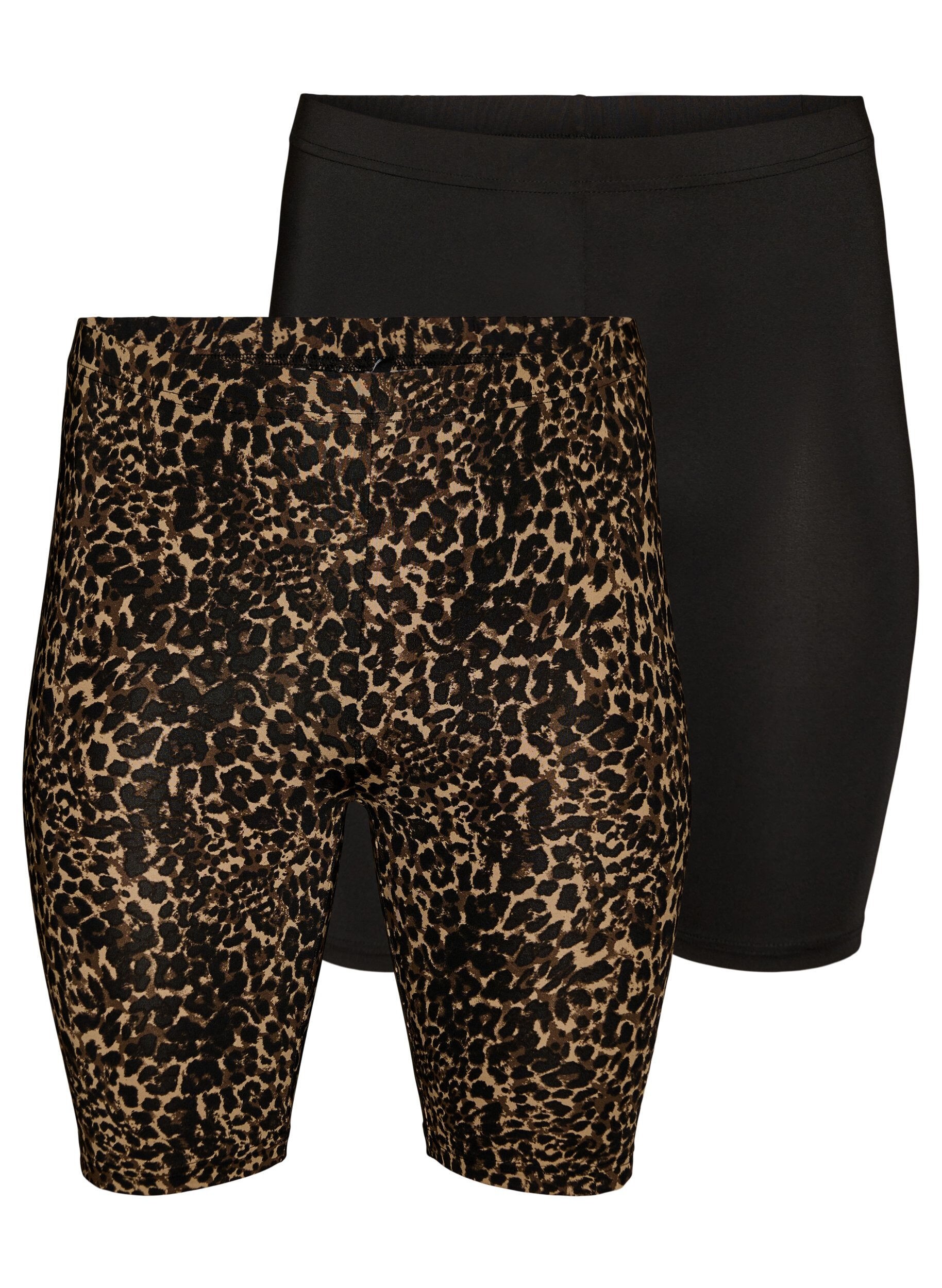 Zizzi2-pakke sykkelshorts, Brun, Packshot image number 0