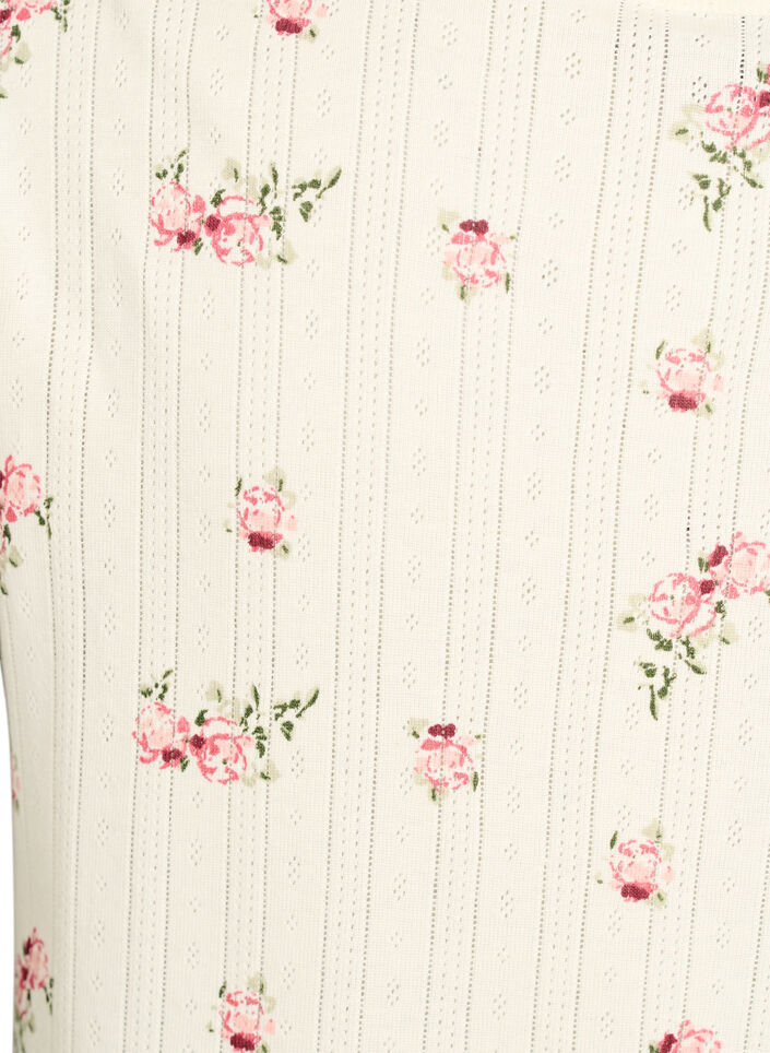 Pyjamatopp i &oslash;kologisk bomull med cap-ermer, 9990, Packshot image number 3