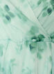 Bluse i blomstrete chiffon med korte ermer, Gr&oslash;nn, Packshot image number 2
