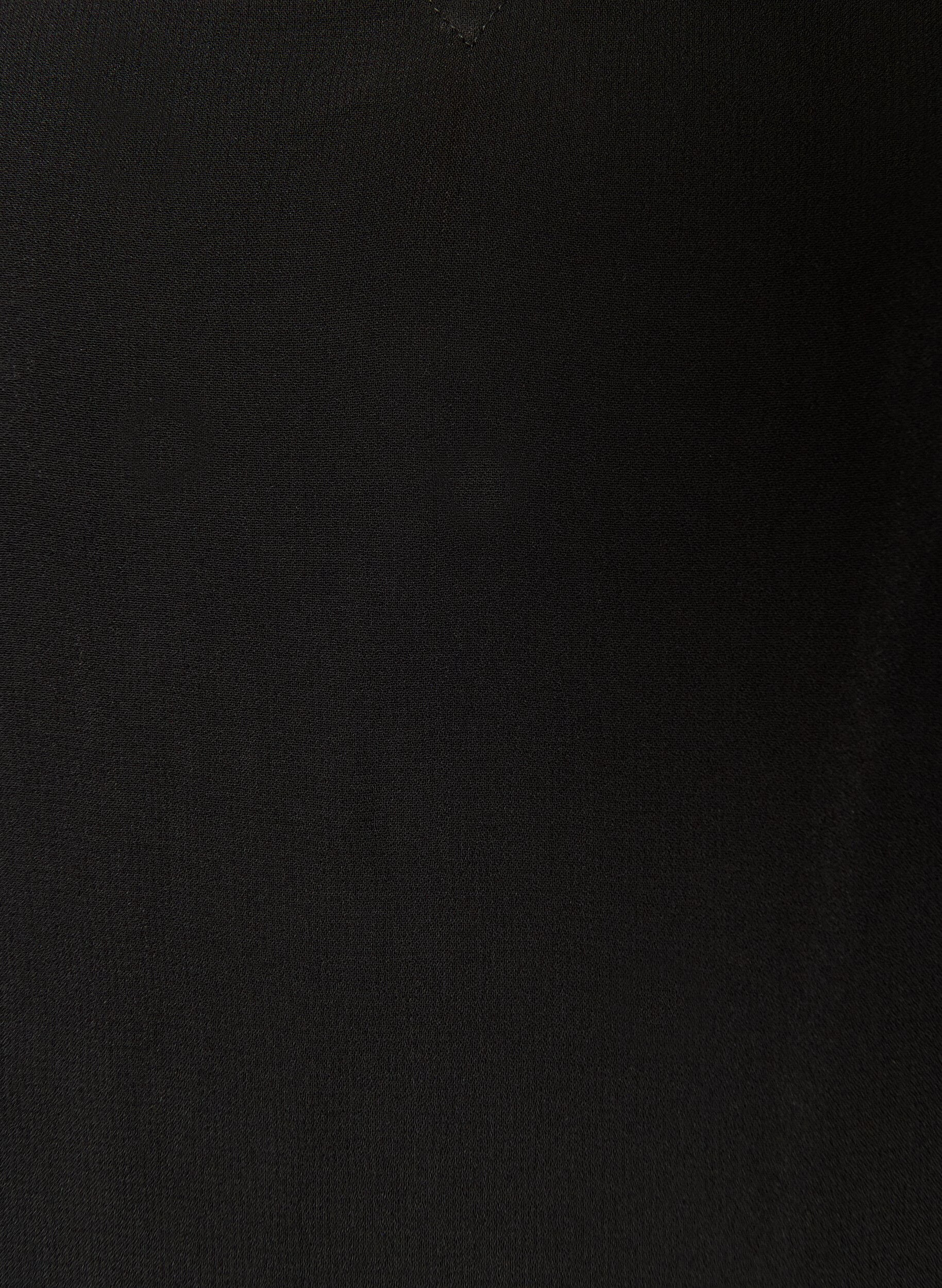 ZizziViskosekjole med volanger og gjennomsiktige ermer, Svart, Packshot image number 2