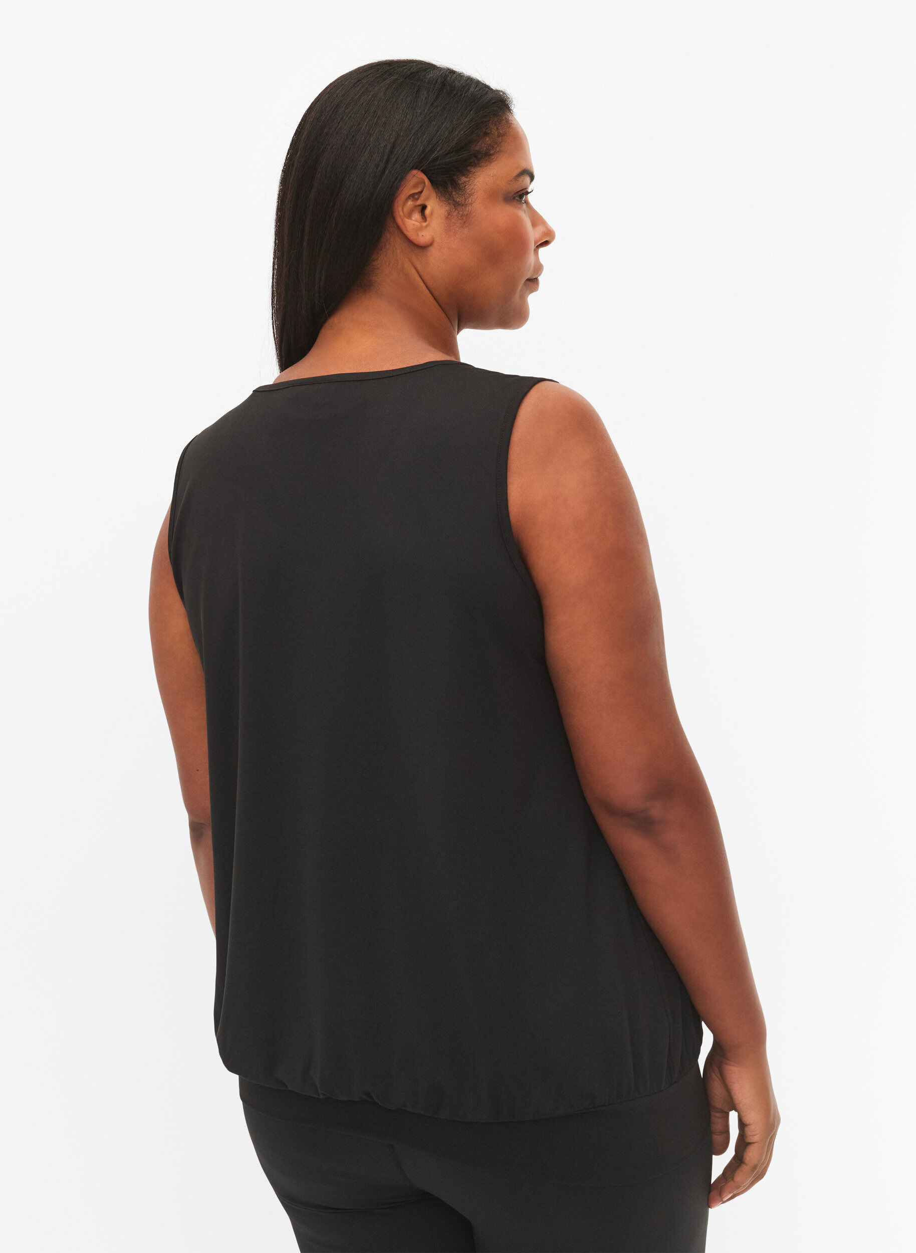 Zizzi Treningstopp med balloon fit, Black, Model image number 1