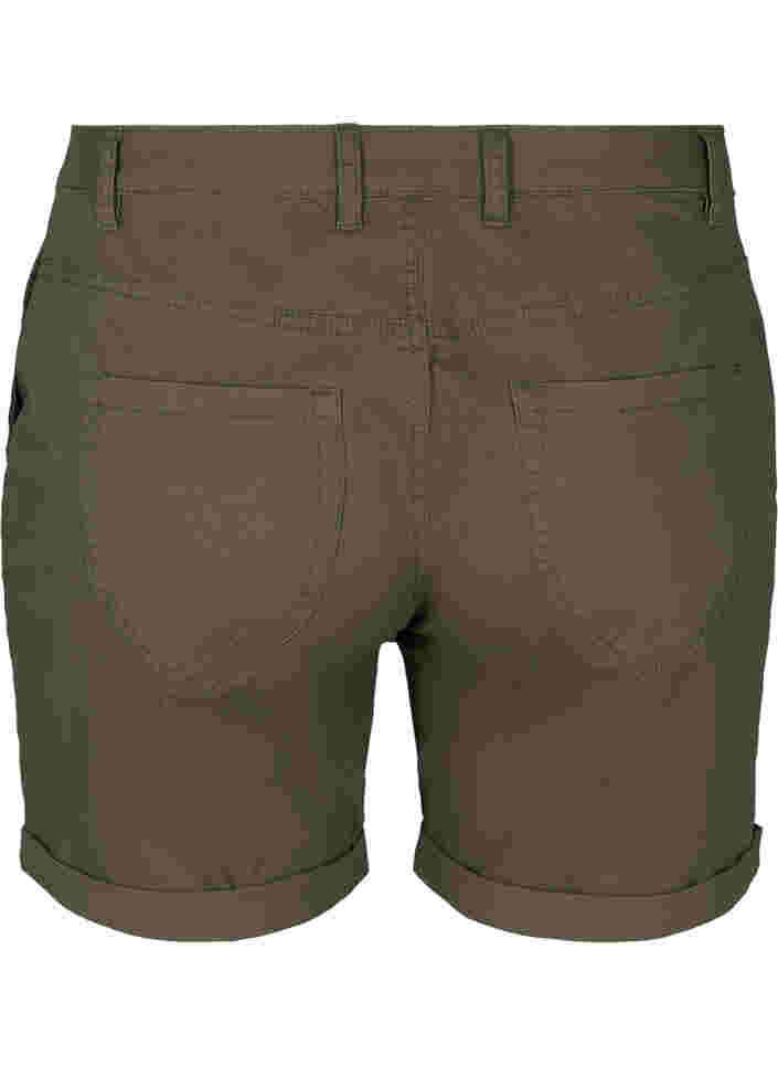 Shorts i bomull med lommer, Tarmac, Packshot image number 1