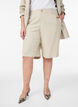 Bermudashorts med h&oslash;y midje i lin og viskose, Beige, Model image number 3