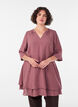 A-formet kjole med lagdelte volanger, Rosa, Model image number 0