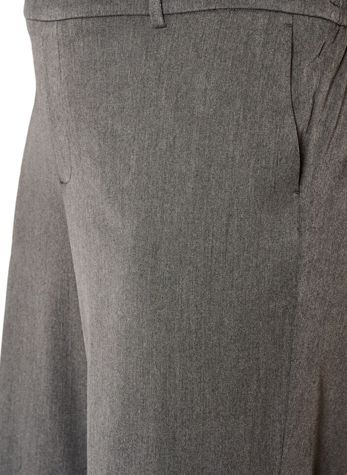Dressbukse med h&oslash;y midje og straight fit, Gr&aring;, Packshot image number 2