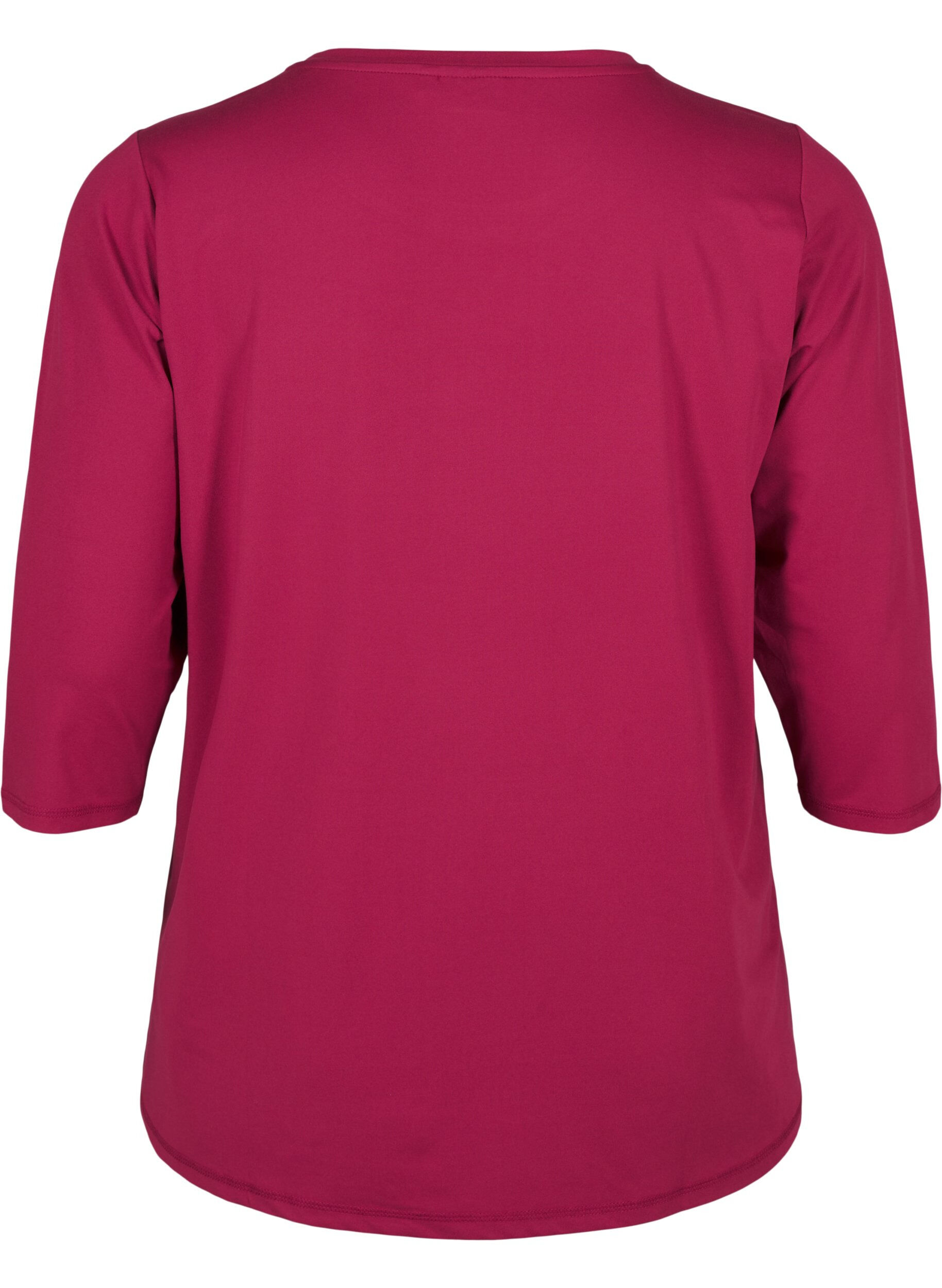ZizziTreningsbluse med 3/4-ermer, R&oslash;d, Packshot image number 1
