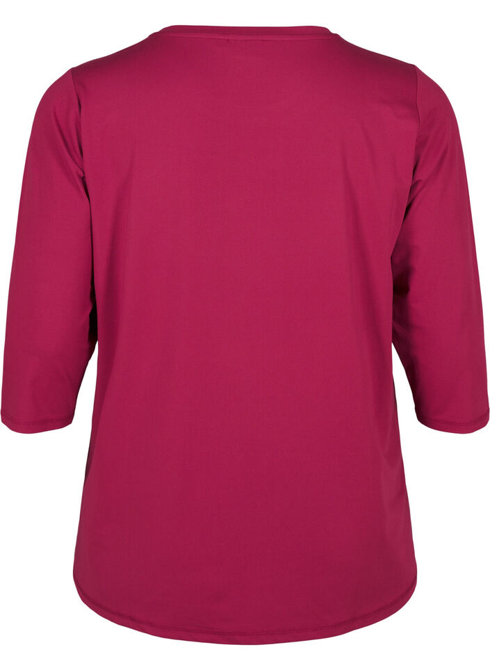Treningsbluse med 3/4-ermer, R&oslash;d, Packshot image number 1