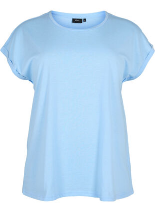 Kortermet T-skjorte i bomullsblanding, Serenity, Packshot image number 0