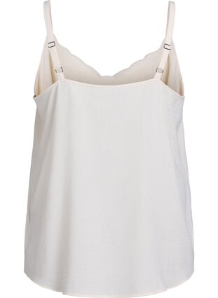 Zizzi Topp med bølgete fold, Egret, Packshot image number 1