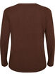 Basis jersey bluse med lange ermer, Brun, Packshot image number 1