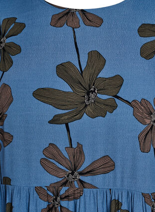 Zizzi Langermet tunika med skjæring, Blå, Packshot image number 2