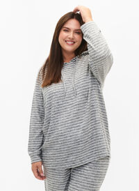 Løs hettegenser med striper, DGM Stripe, Model