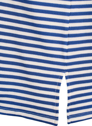Zizzi Kortermet poloskjorte med striper, Blue Stripe, Packshot image number 3