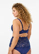 Polstret BH i mikrofiber med blonder, Blå, Model image number 1