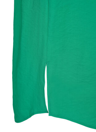 Zizzi Lang viskoseskjorte med splitt, Mint, Packshot image number 3