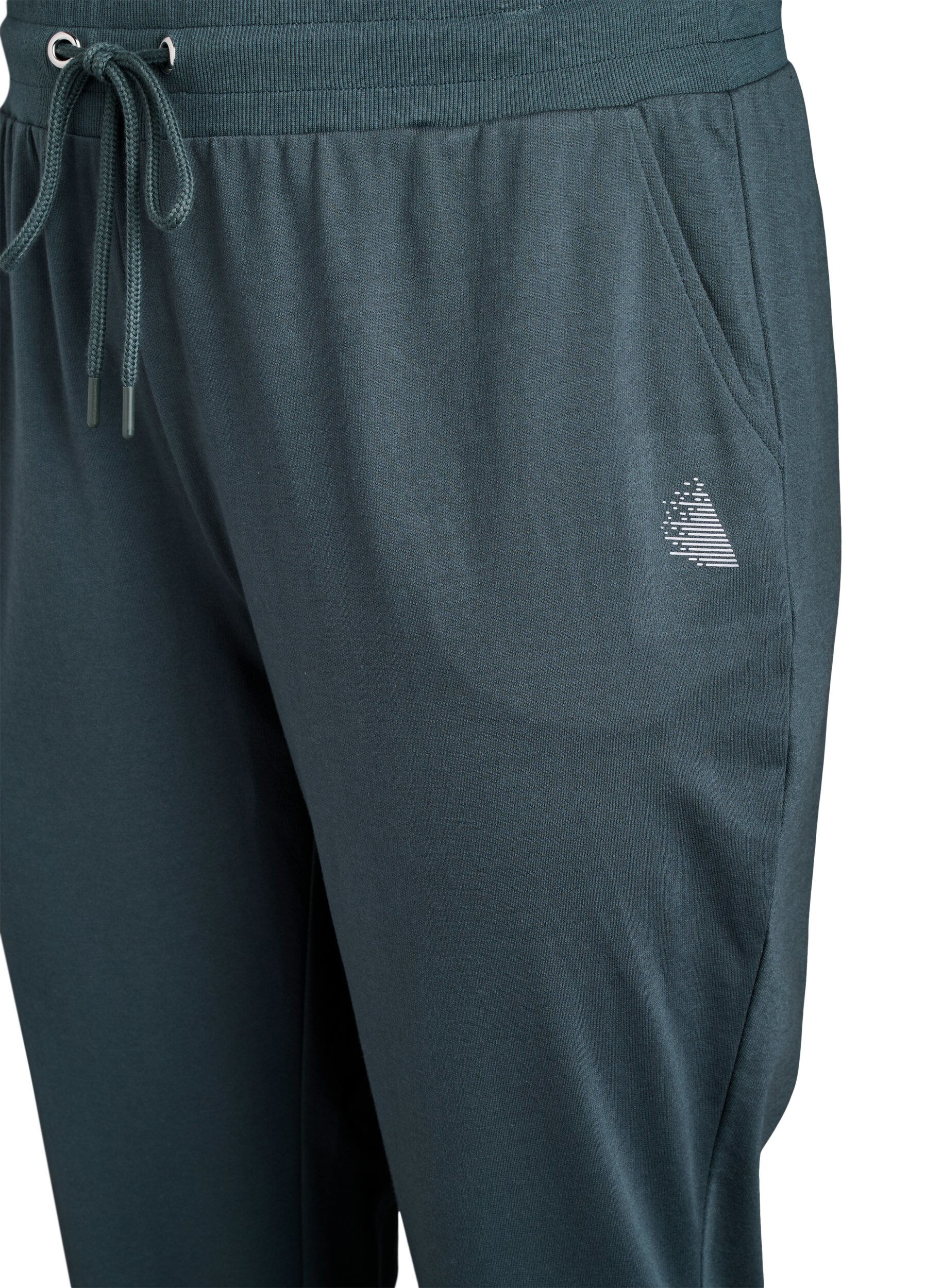 ZizziL&oslash;se joggebukser med lommer, Gr&oslash;nn, Packshot image number 2