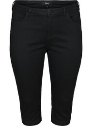 Amy capribukser med h&oslash;yt liv og super slim fit, Svart