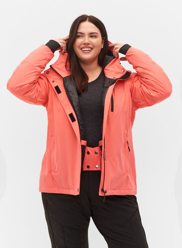 Skijakke med justerbar bunn og hette, Dubarry, Model image number 0