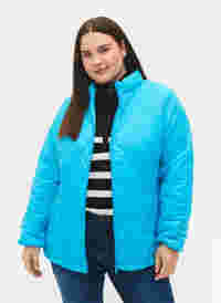 Quiltet jakke med glidelås og lommer, River Blue, Model