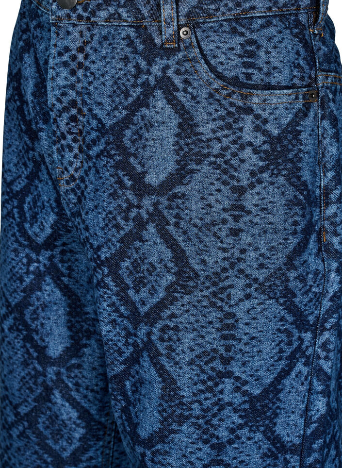 Emily jeans med dyretrykk, Denim Snake AOP, Packshot