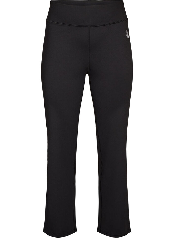 Bootcut treningstights med h&oslash;y midje, Svart, Packshot image number 0