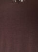 Viskose bluse med blonder og V-hals, Brun, Packshot image number 2