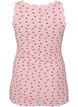 Topp med trykk og blondekant, Rosa, Packshot image number 1