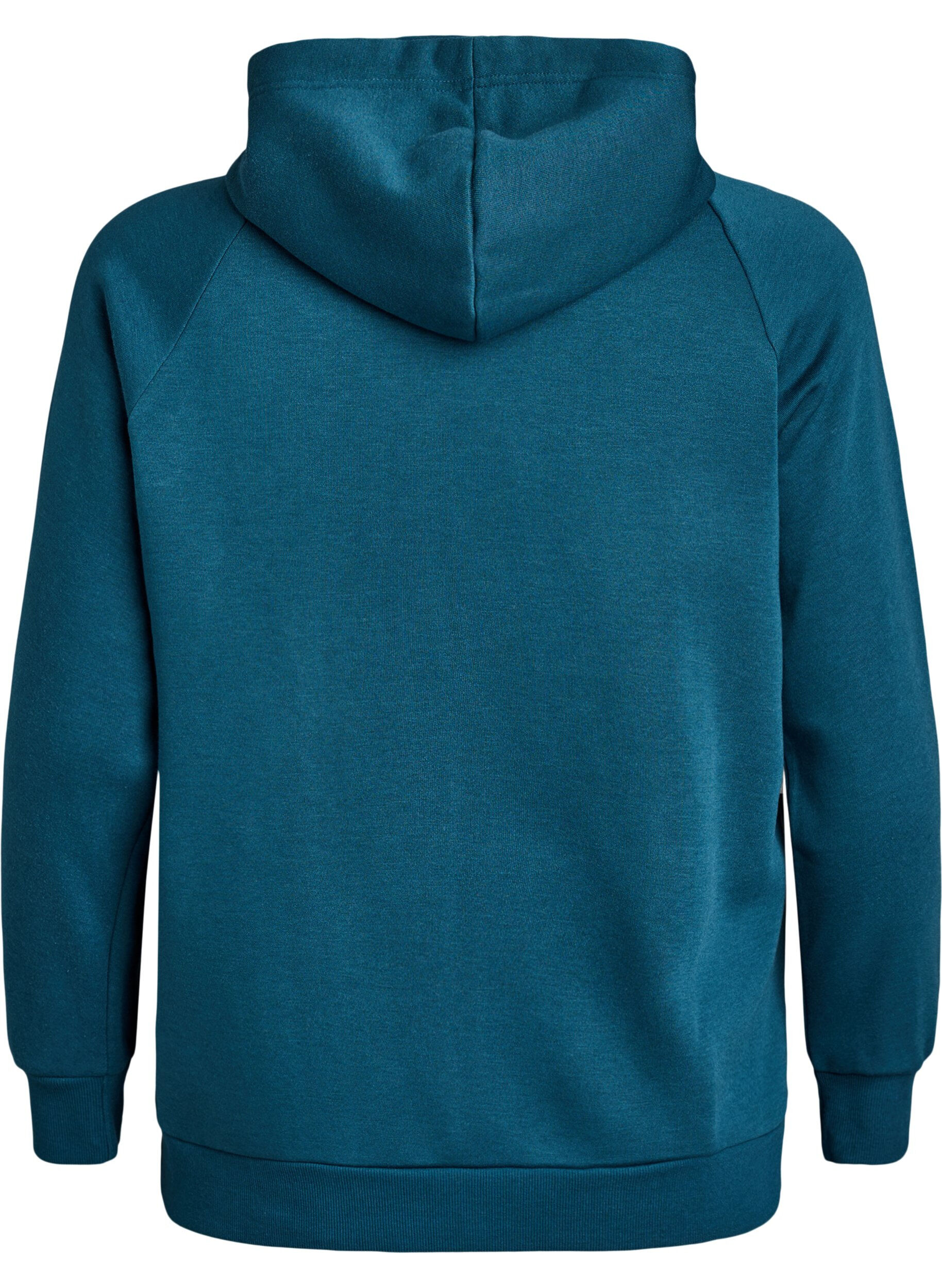 ZizziHettegenser med brodert motiv foran, Gr&oslash;nn, Packshot image number 1