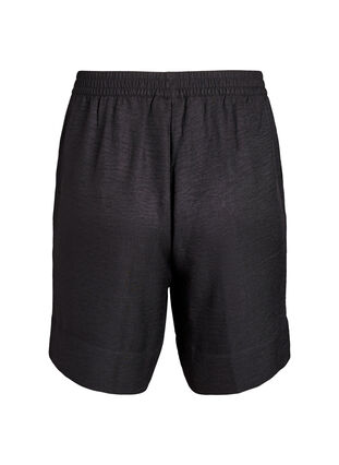 Zizzi Shorts med lommer og høy midje, Svart, Packshot image number 1