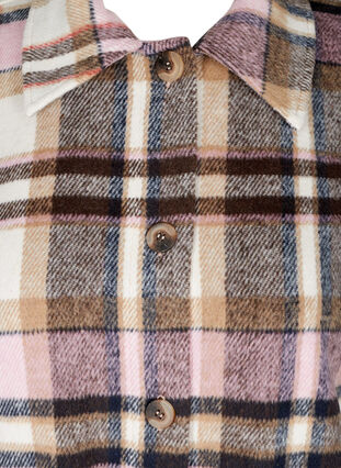 Rutete vest med store lommer, Pink check, Packshot image number 2