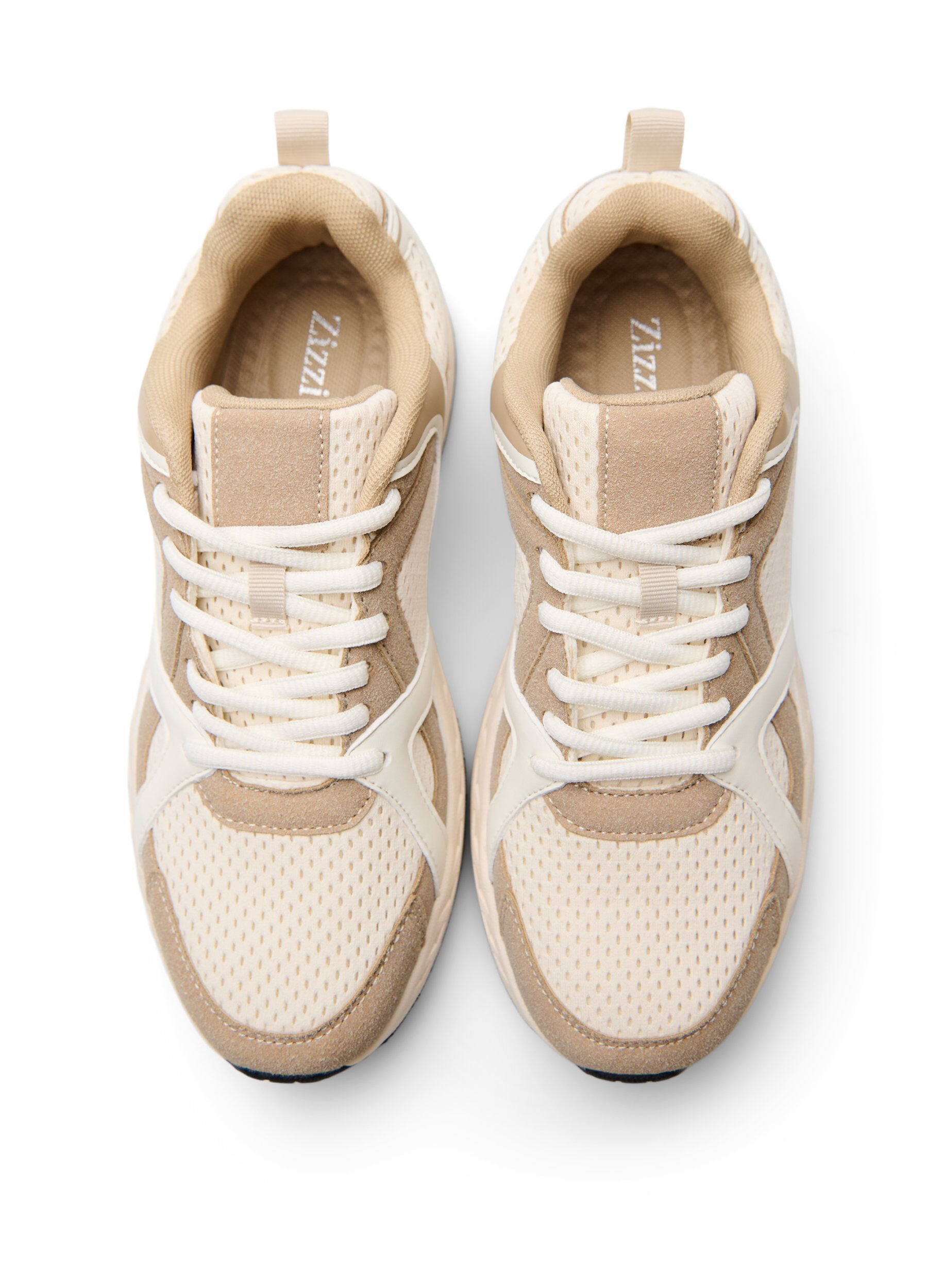 Zizzi Sporty sneakers med mesh, Beige, Packshot image number 2