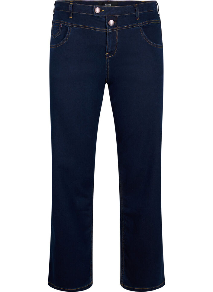 Regular fit Gemma jeans med h&oslash;y midje, Bl&aring;, Packshot image number 0