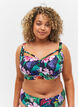 Bikinitopp med drapering, Flower Print, Model image number 0